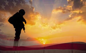 veteran in the sunset
