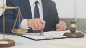 a disability lawyer in new york reviewing their client's disability claim appeal documents